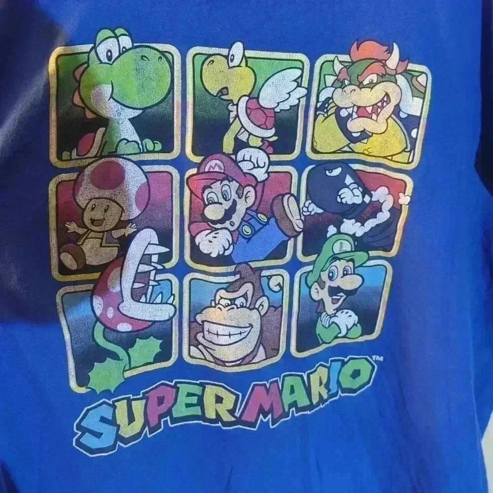 Super Mario T-shirt, blue, XL - Picture 2 of 6